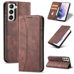 TPU + PU Leather Wallet Auto-absorbed Cover for Samsung Galaxy S21 5G