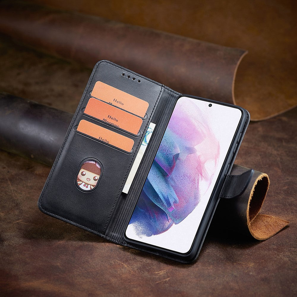 Klassisk magnetisk TPU + PU-læderspænde til mobilcover til Samsung Galaxy S21 4G/5G