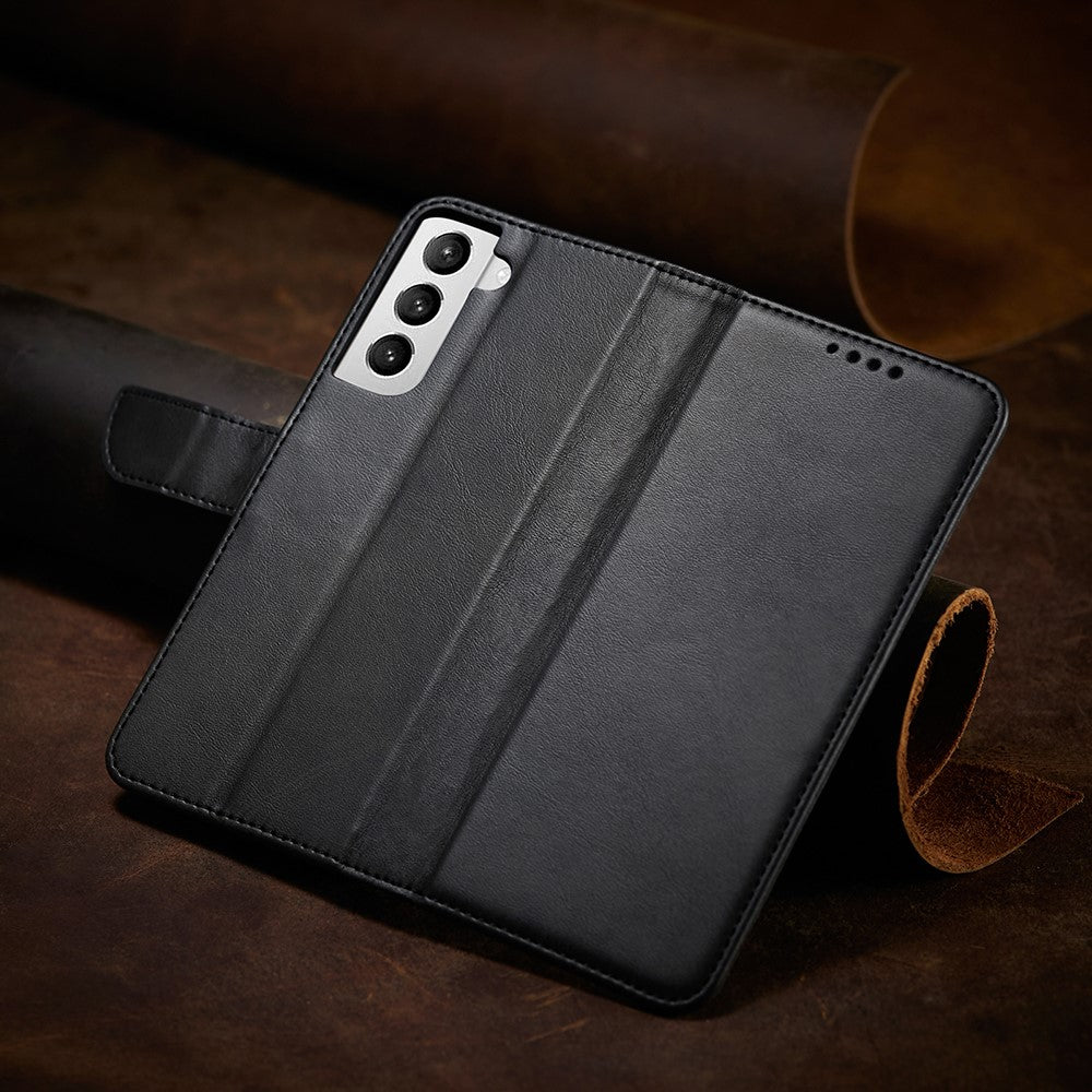 Klassisk magnetisk TPU + PU-læderspænde til mobilcover til Samsung Galaxy S21 4G/5G