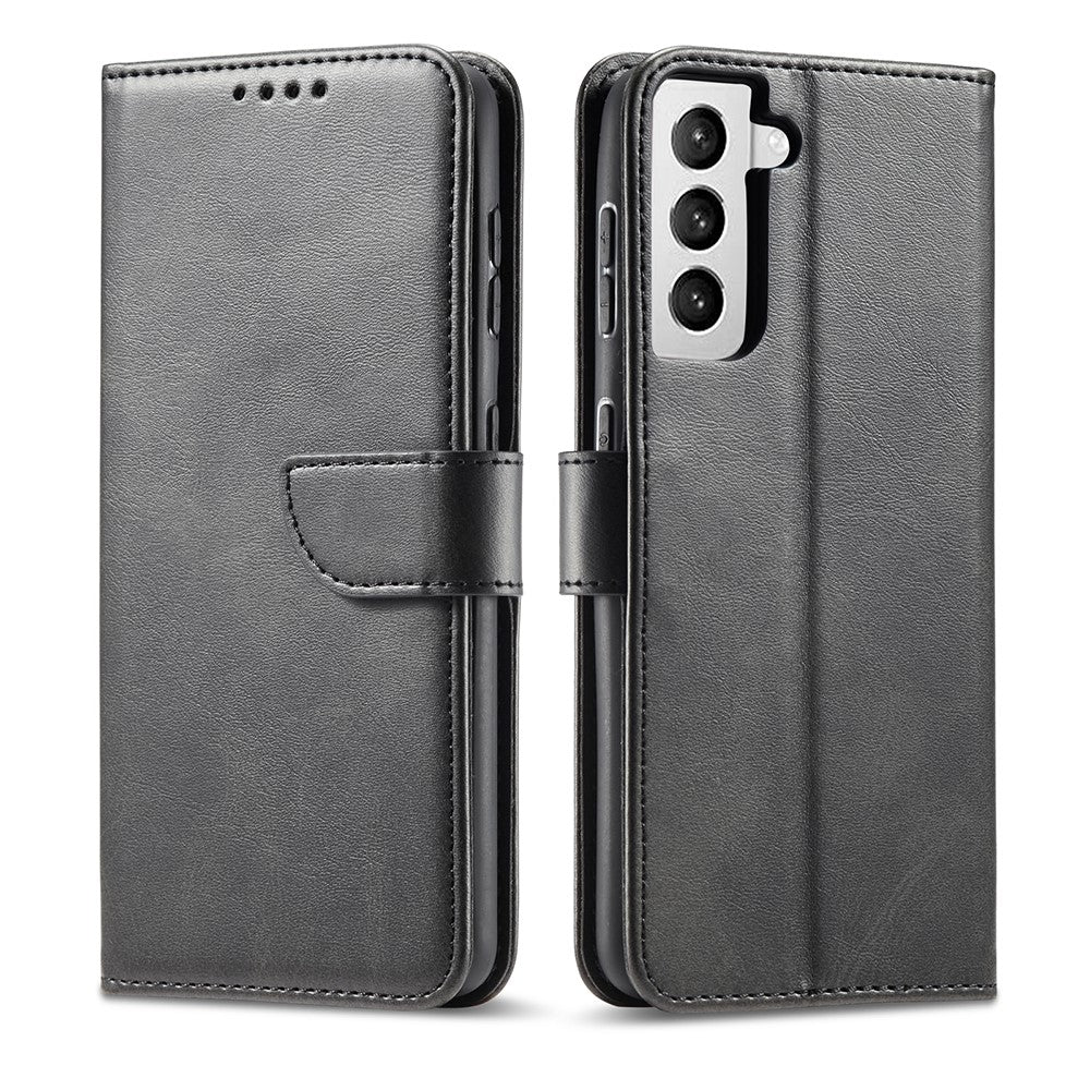 Klassisk magnetisk TPU + PU-læderspænde til mobilcover til Samsung Galaxy S21 4G/5G