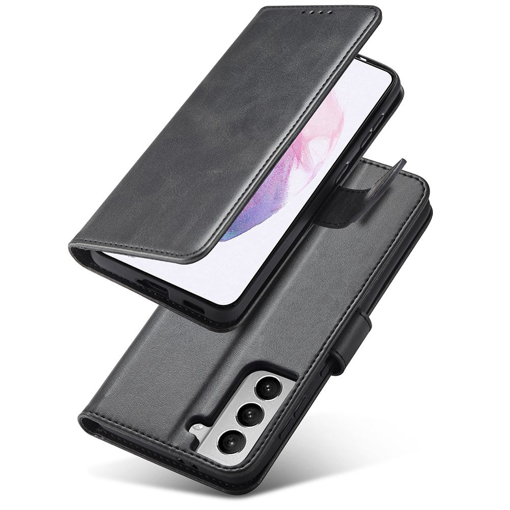 Klassisk magnetisk TPU + PU-læderspænde til mobilcover til Samsung Galaxy S21 4G/5G