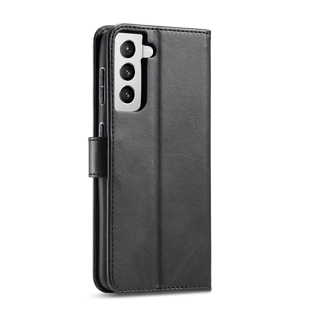 Klassisk magnetisk TPU + PU-læderspænde til mobilcover til Samsung Galaxy S21 4G/5G