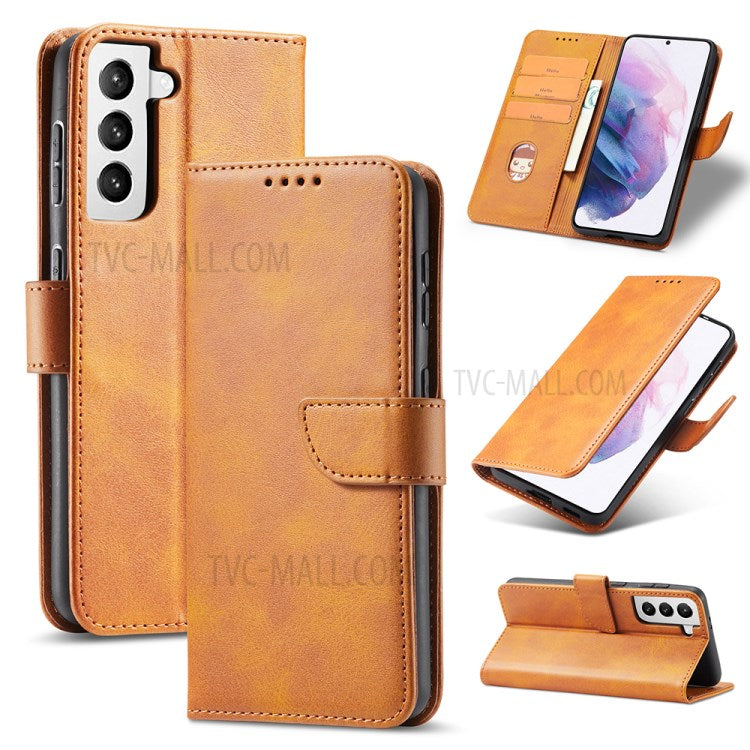Klassisk magnetisk TPU + PU-læderspænde til mobilcover til Samsung Galaxy S21 4G/5G