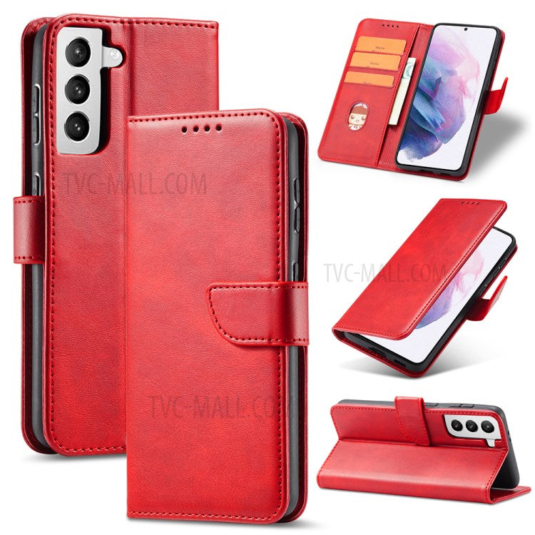 Klassisk magnetisk TPU + PU-læderspænde til mobilcover til Samsung Galaxy S21 4G/5G