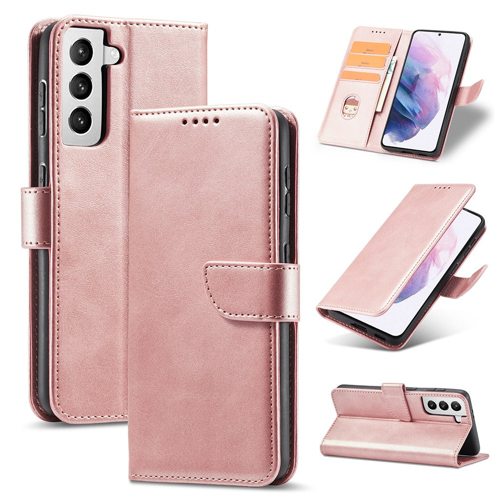 Klassisk magnetisk TPU + PU-læderspænde til mobilcover til Samsung Galaxy S21 4G/5G