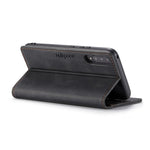AUTSPACE A01 Series RFID Blokerende Retro Mat Læder Etui Pung til Samsung Galaxy A70