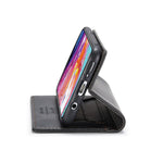 AUTSPACE A01 Series RFID Blokerende Retro Mat Læder Etui Pung til Samsung Galaxy A70
