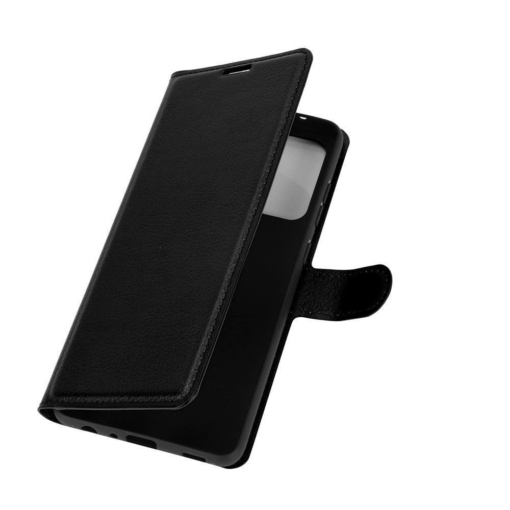 Wallet Stand Design Litchi Tekstur Læder Telefoncover til Samsung Galaxy A72 4G / 5G