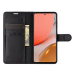 Wallet Stand Design Litchi Tekstur Læder Telefoncover til Samsung Galaxy A72 4G / 5G