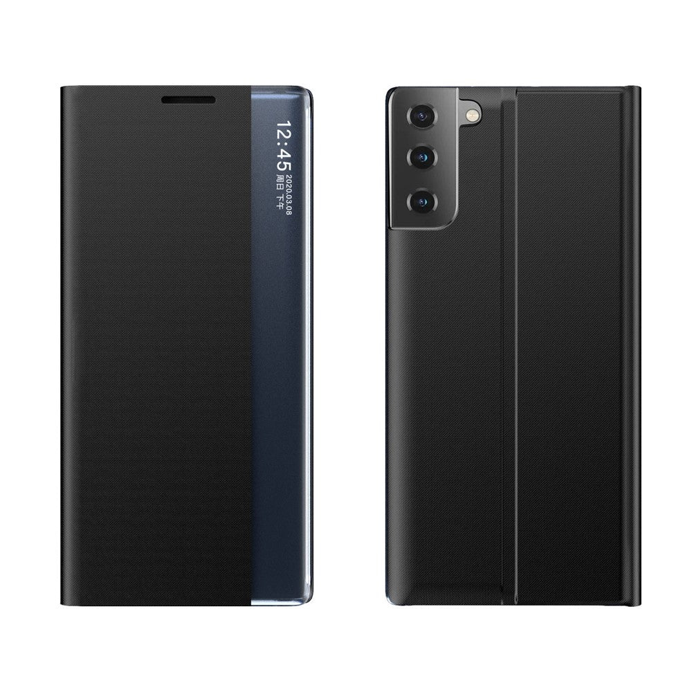Til Samsung Galaxy S21+ 5G View Window Læderetui Stativ Mobilcover
