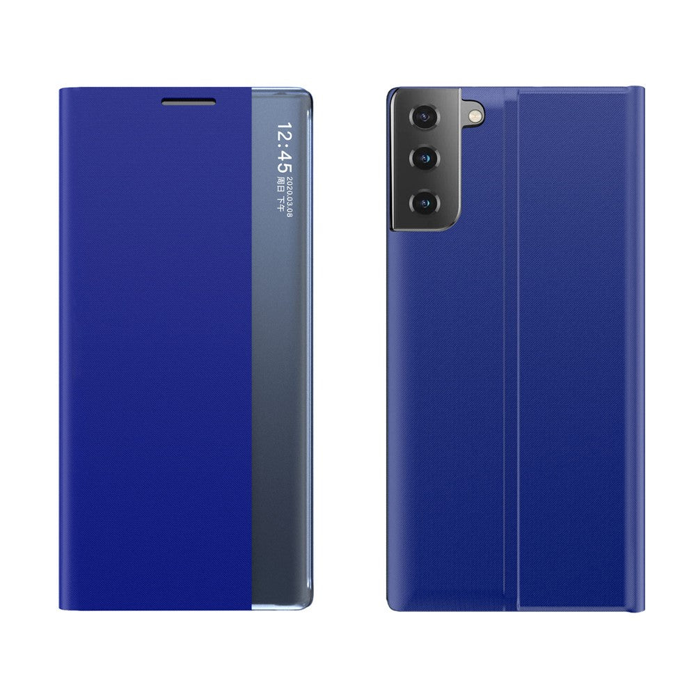 Til Samsung Galaxy S21+ 5G View Window Læderetui Stativ Mobilcover