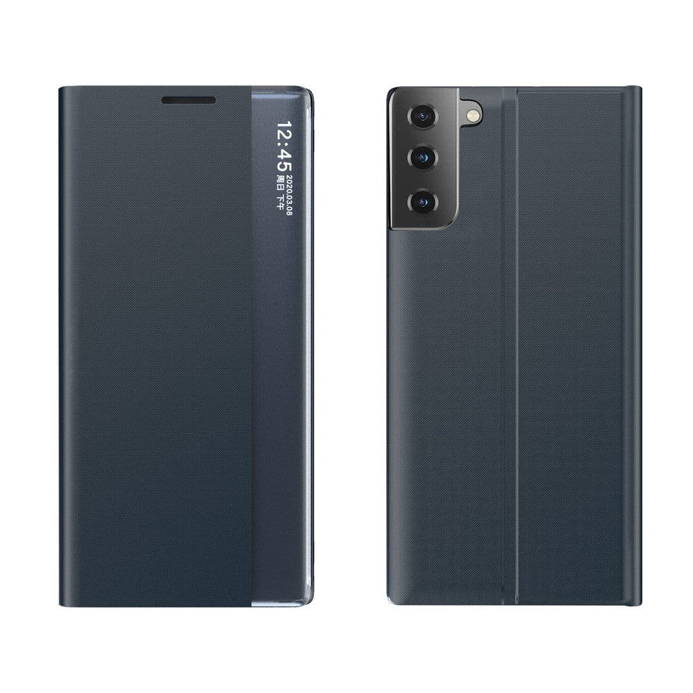 Til Samsung Galaxy S21+ 5G View Window Læderetui Stativ Mobilcover