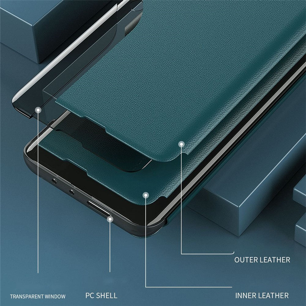 Case View Window PU Leather Stand Cover for Samsung Galaxy S21+ 5G Mobile Phone Accessories