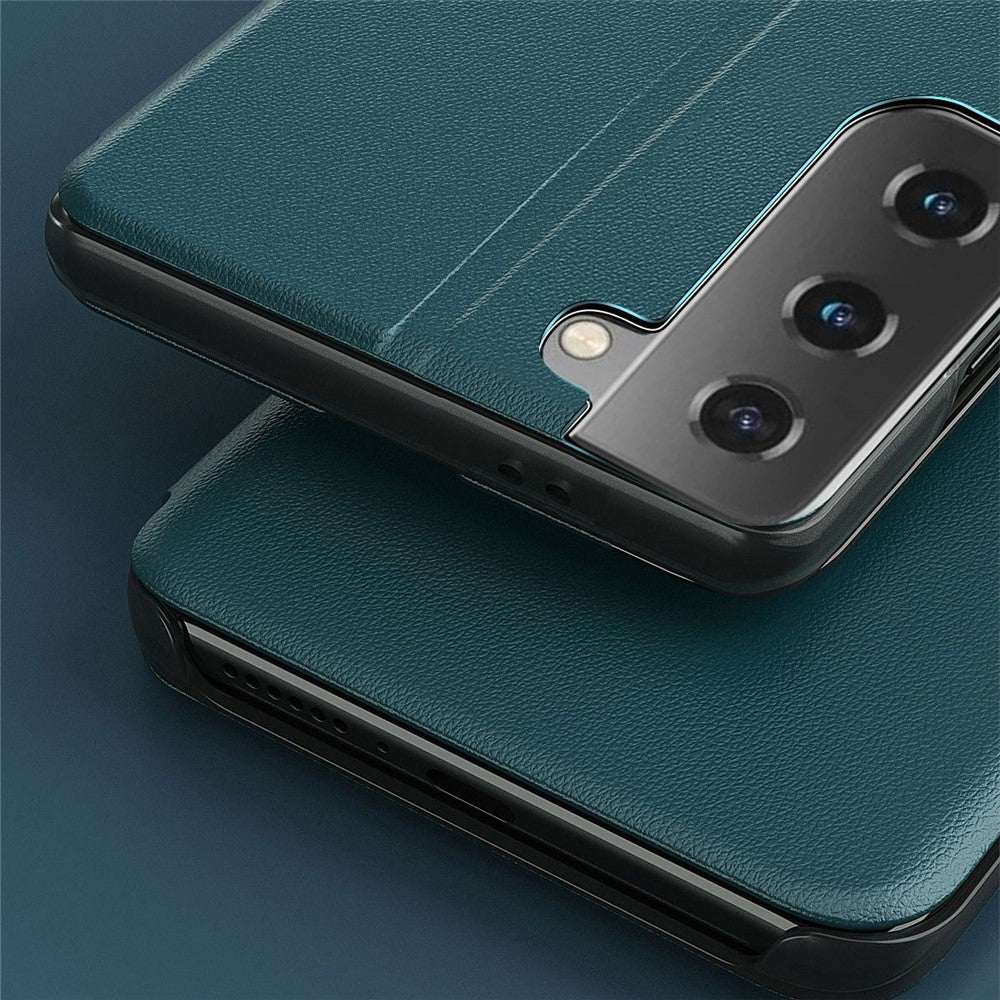 Case View Window PU Leather Stand Cover for Samsung Galaxy S21+ 5G Mobile Phone Accessories