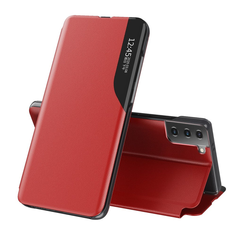 Case View Window PU Leather Stand Cover for Samsung Galaxy S21+ 5G Mobile Phone Accessories
