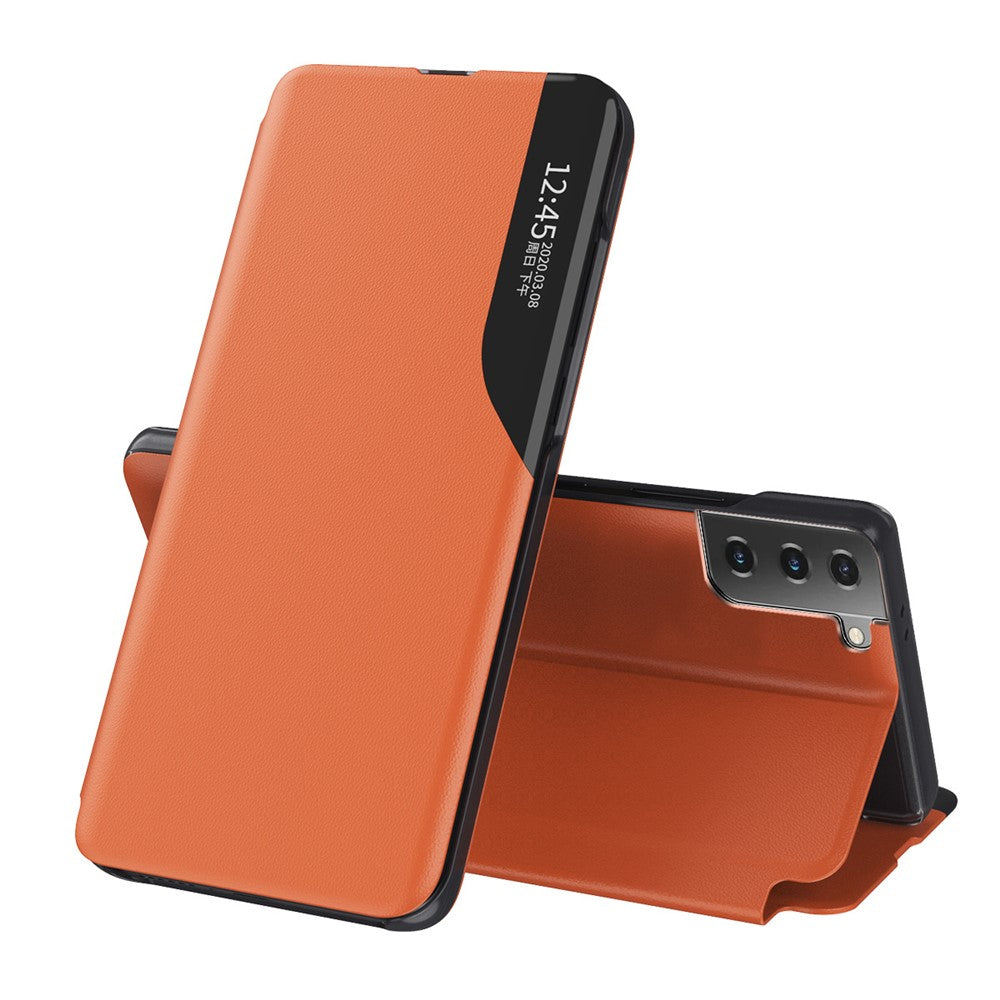 Case View Window PU Leather Stand Cover for Samsung Galaxy S21+ 5G Mobile Phone Accessories
