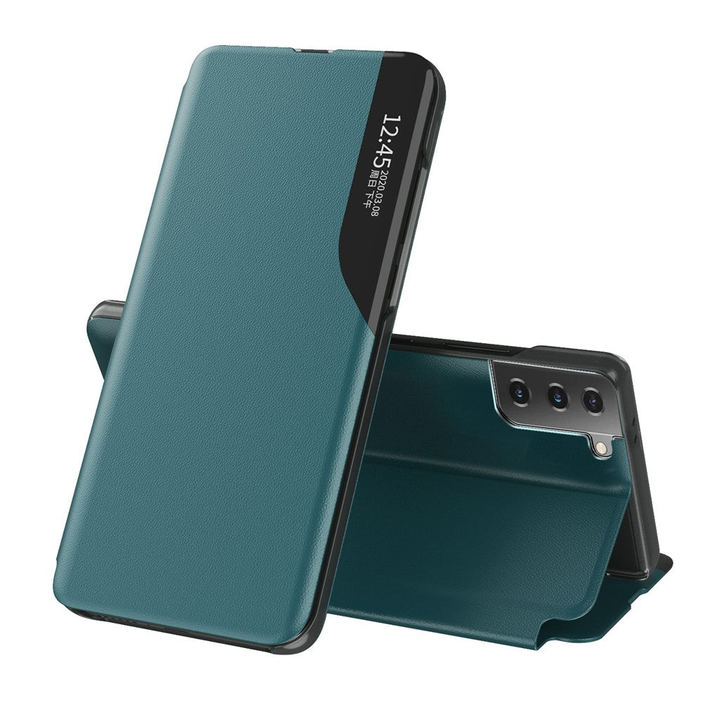 Case View Window PU Leather Stand Cover for Samsung Galaxy S21+ 5G Mobile Phone Accessories