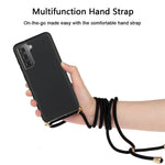 For Samsung Galaxy S21+ 5G Natural Eco-Friendly Design Wheat Straw Soft TPU Phone Case with Long Strap