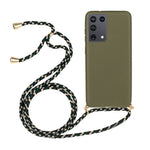 For Samsung Galaxy S21 Ultra 5G Back Case Wheat Straw + TPU Shockproof Phone Cover with Adjustable Lanyard