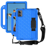 Rhombus Design EVA Case + Shoulder Strap for Samsung Galaxy Tab S9 FE / S9 / S8 / S7 / A11+ / A9+ / Xiaomi Pad 6 / Redmi Pad 2 11 / Lenovo Tab M11