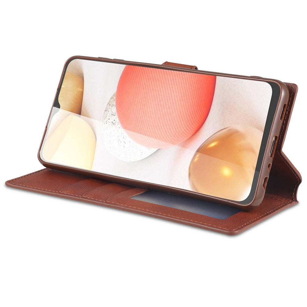 AZNS Dual-sided Magnetic Clasp Wallet Leather Stand Case for Samsung Galaxy A32 5G