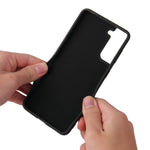 Phone Cover Shell Coated with PU Leather + Ring-Shape Kickstand Design for Samsung Galaxy S21 Plus 5G