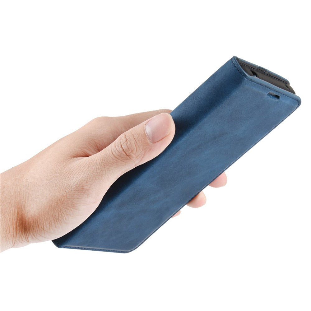 Skin-Touch Feelingwallet Stand Design Leather Cover for Samsung Galaxy A52 4G / 5G / A52s 5G  Auto-Absorbed Phone Case