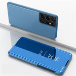 Samsung Galaxy S21 Ultra 5G-flipcover i læder med stativ og fuldkropsbeskyttelse