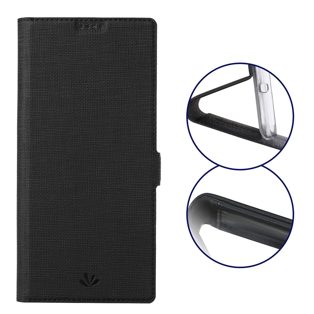 VILI DMK Double Card Holder Magnetic Clasp Leather Wallet Stand Cover for Samsung Galaxy A32 5G