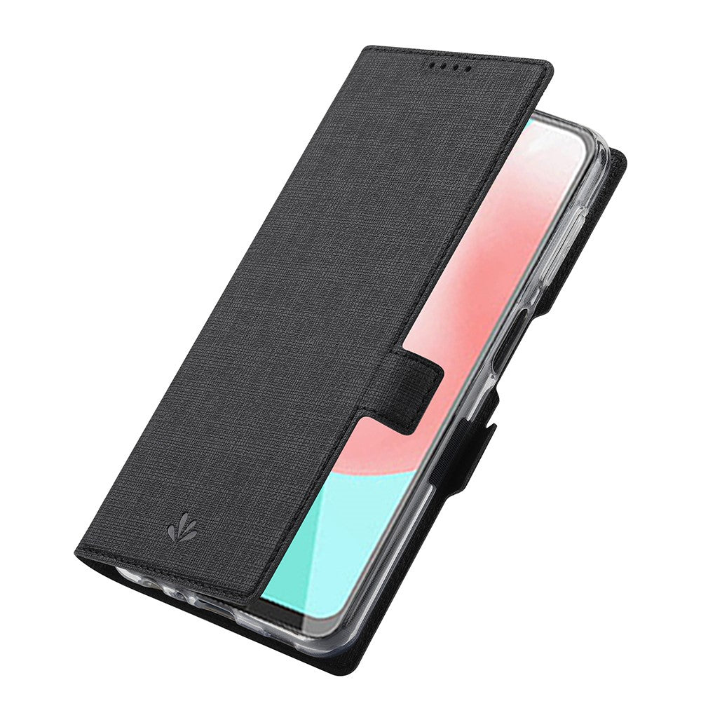 VILI DMK Double Card Holder Magnetic Clasp Leather Wallet Stand Cover for Samsung Galaxy A32 5G