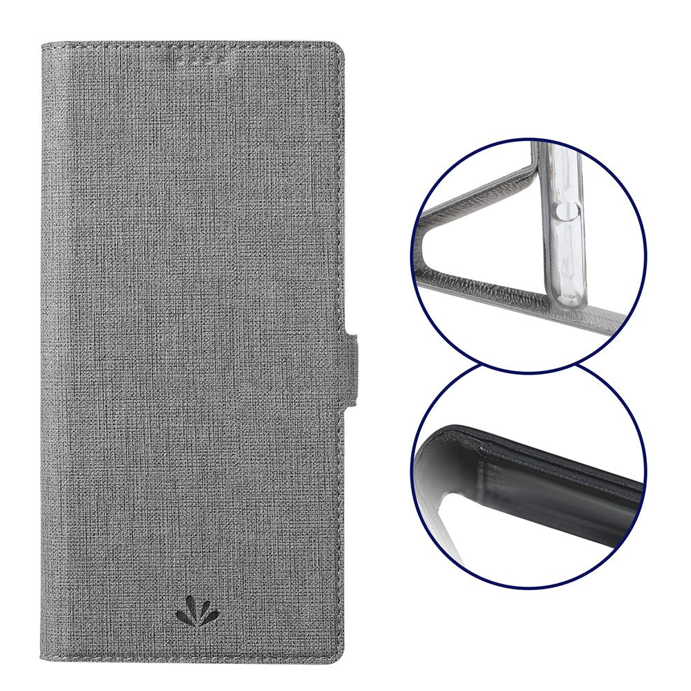 VILI DMK Double Card Holder Magnetic Clasp Leather Wallet Stand Cover for Samsung Galaxy A32 5G