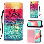 Pattern Printing Design Wallet Stand Leather Phone Case with Lanyard for Samsung Galaxy A32 5G