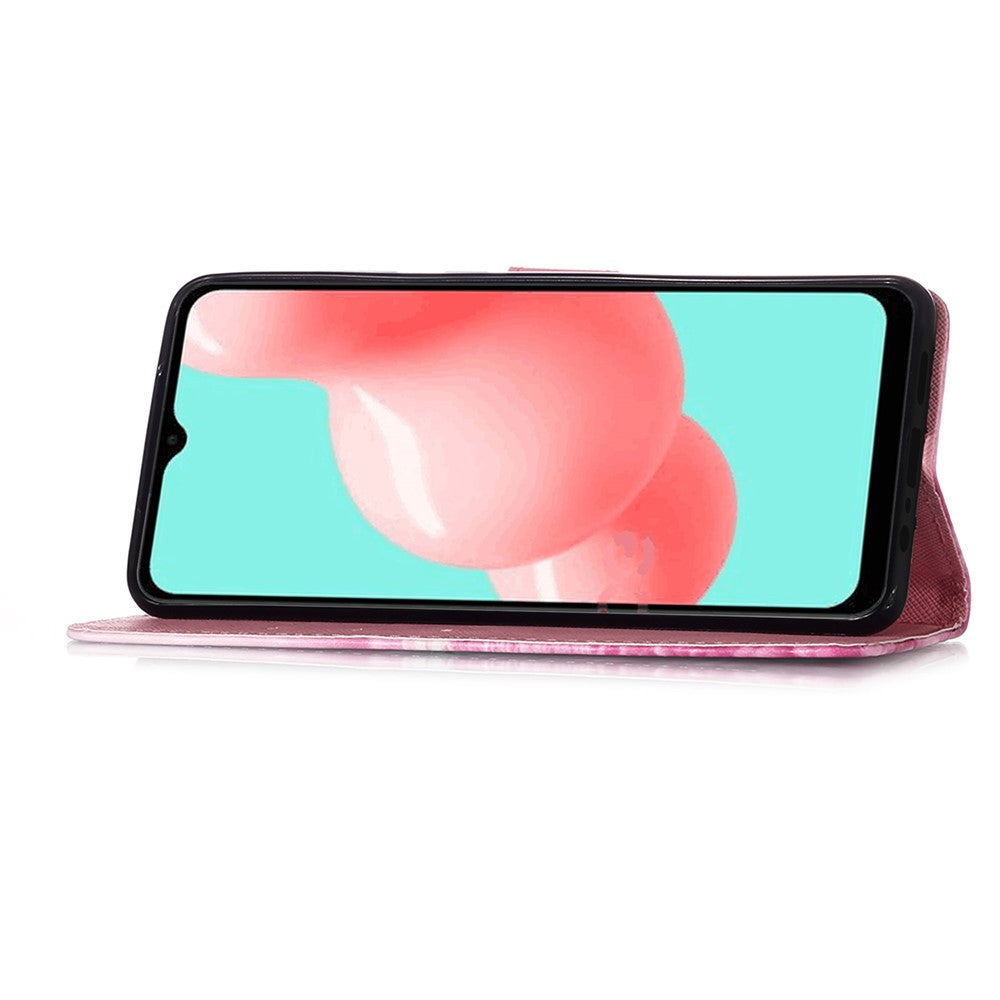 Pattern Printing Design Wallet Stand Leather Phone Case with Lanyard for Samsung Galaxy A32 5G