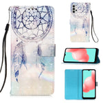 Pattern Printing Design Wallet Stand Leather Phone Case with Lanyard for Samsung Galaxy A32 5G