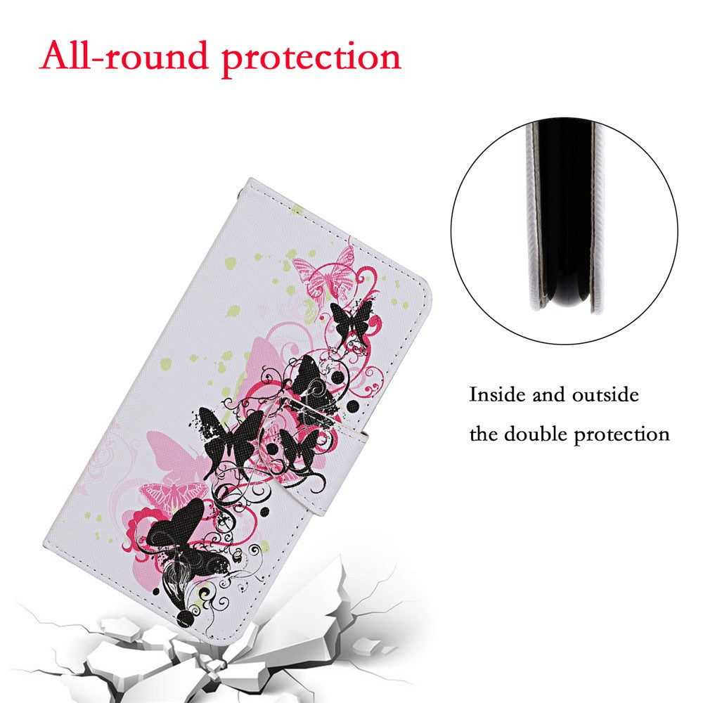 TPU + PU Leather Wallet Stand Phone Case with Lanyard for Samsung Galaxy A72 5G / A72 4G