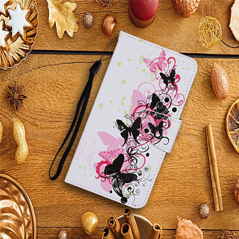TPU + PU Leather Wallet Stand Phone Case with Lanyard for Samsung Galaxy A72 5G / A72 4G