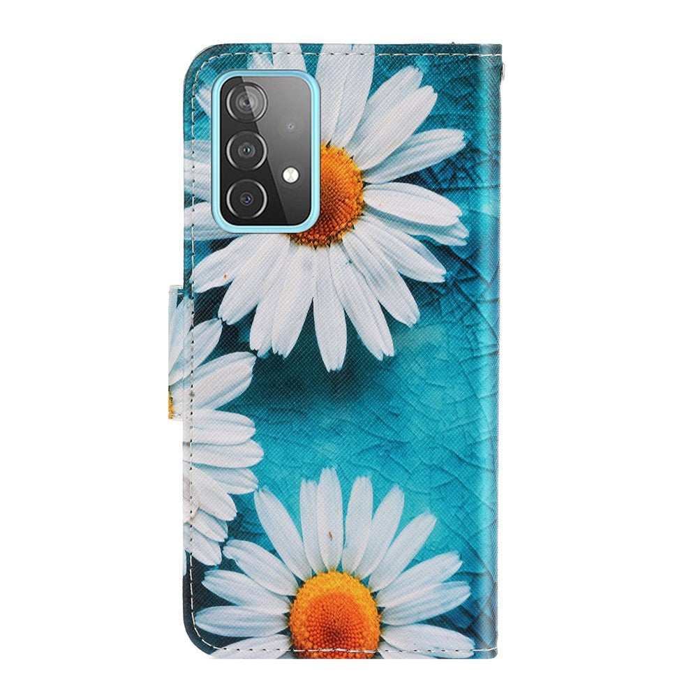 TPU + PU Leather Wallet Stand Phone Case with Lanyard for Samsung Galaxy A52 4G/5G / A52s 5G