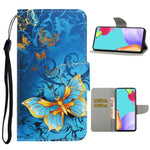 TPU + PU Leather Wallet Stand Phone Case with Lanyard for Samsung Galaxy A52 4G/5G / A52s 5G