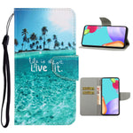 TPU + PU Leather Wallet Stand Phone Case with Lanyard for Samsung Galaxy A52 4G/5G / A52s 5G