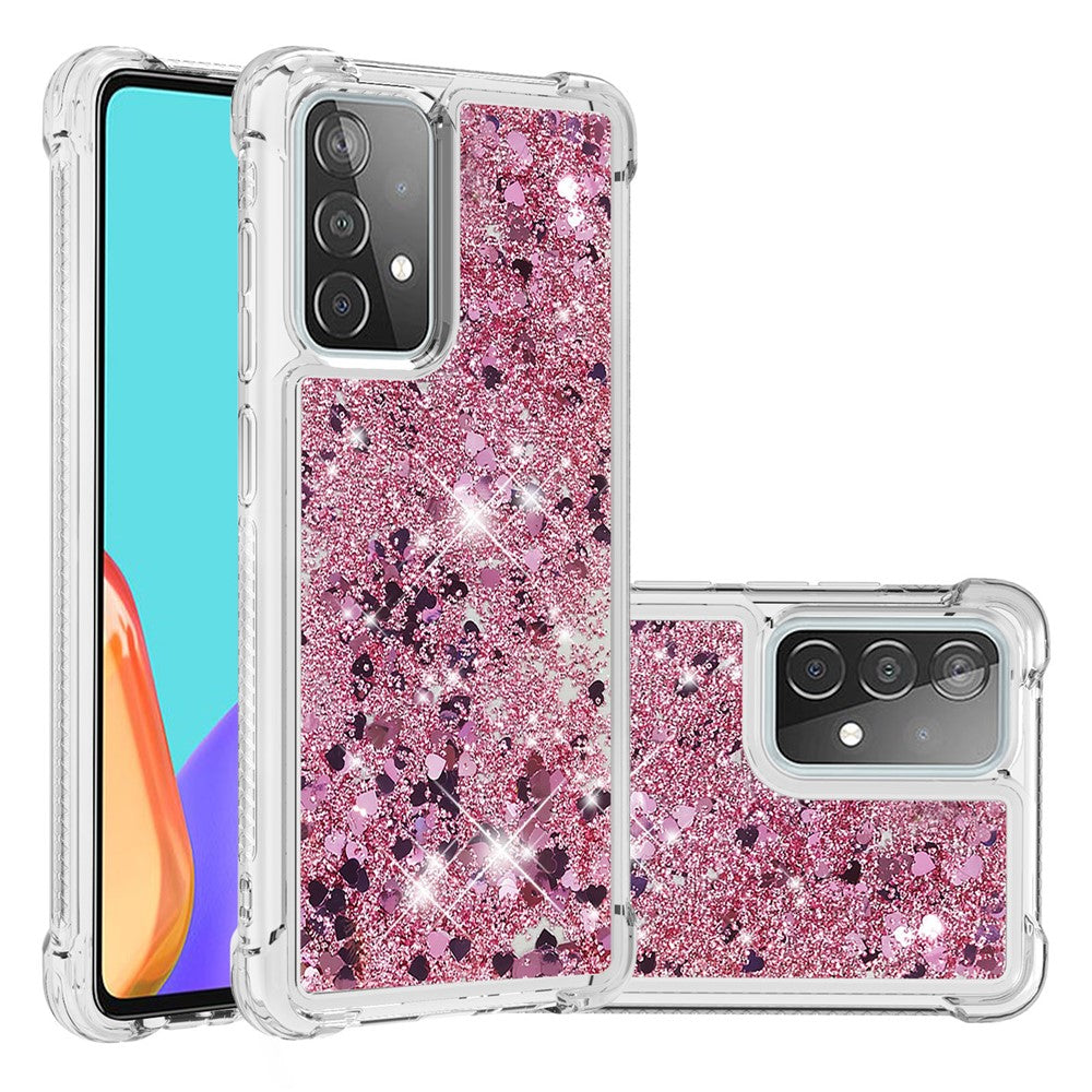 TPU Anti-ridse Dynamisk Quicksand Cover Shell til Samsung Galaxy A52 4G/5G / A52s 5G