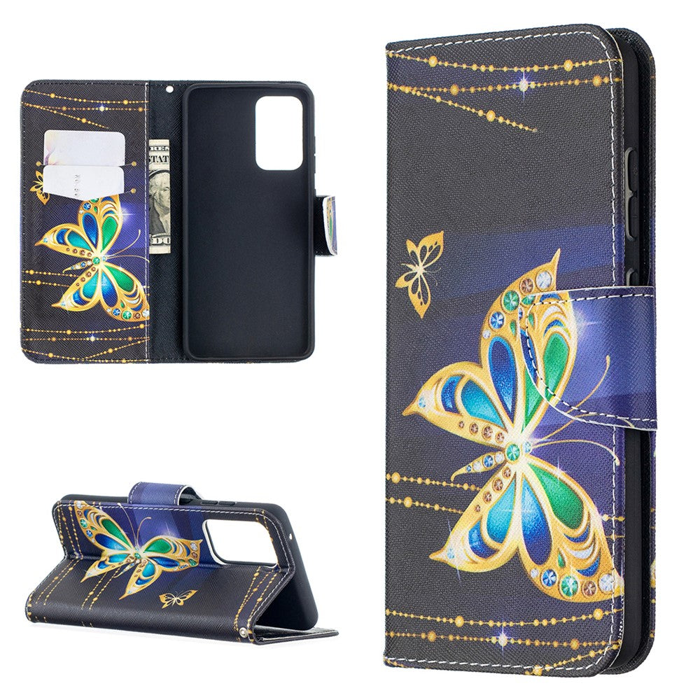 Wallet Stand Design Pattern Printing Folio Flip Leather Phone Shell for Samsung Galaxy A52 4G/5G / A52s 5G