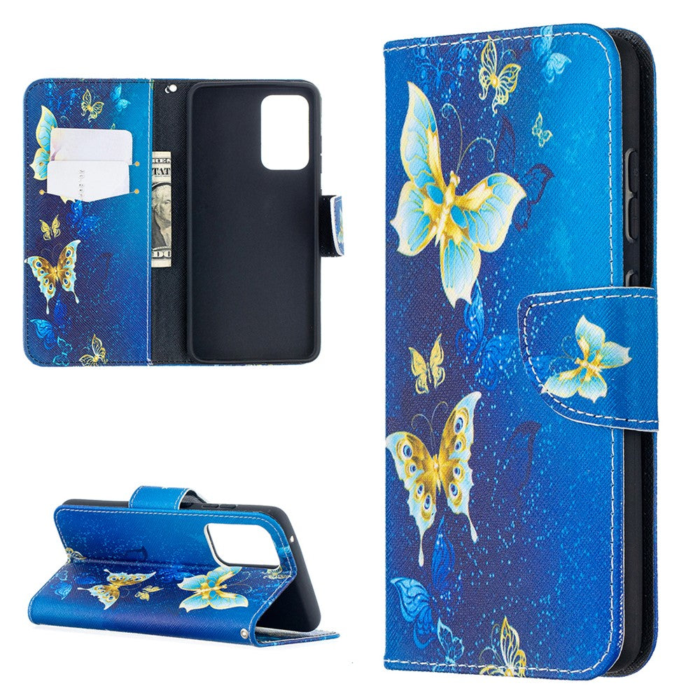Wallet Stand Design Pattern Printing Folio Flip Leather Phone Shell for Samsung Galaxy A52 4G/5G / A52s 5G