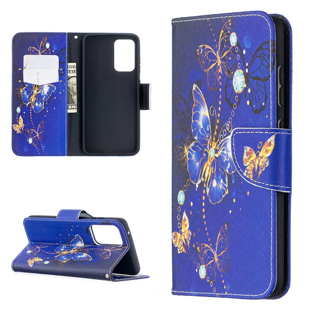 Wallet Stand Design Pattern Printing Folio Flip Leather Phone Shell for Samsung Galaxy A52 4G/5G / A52s 5G