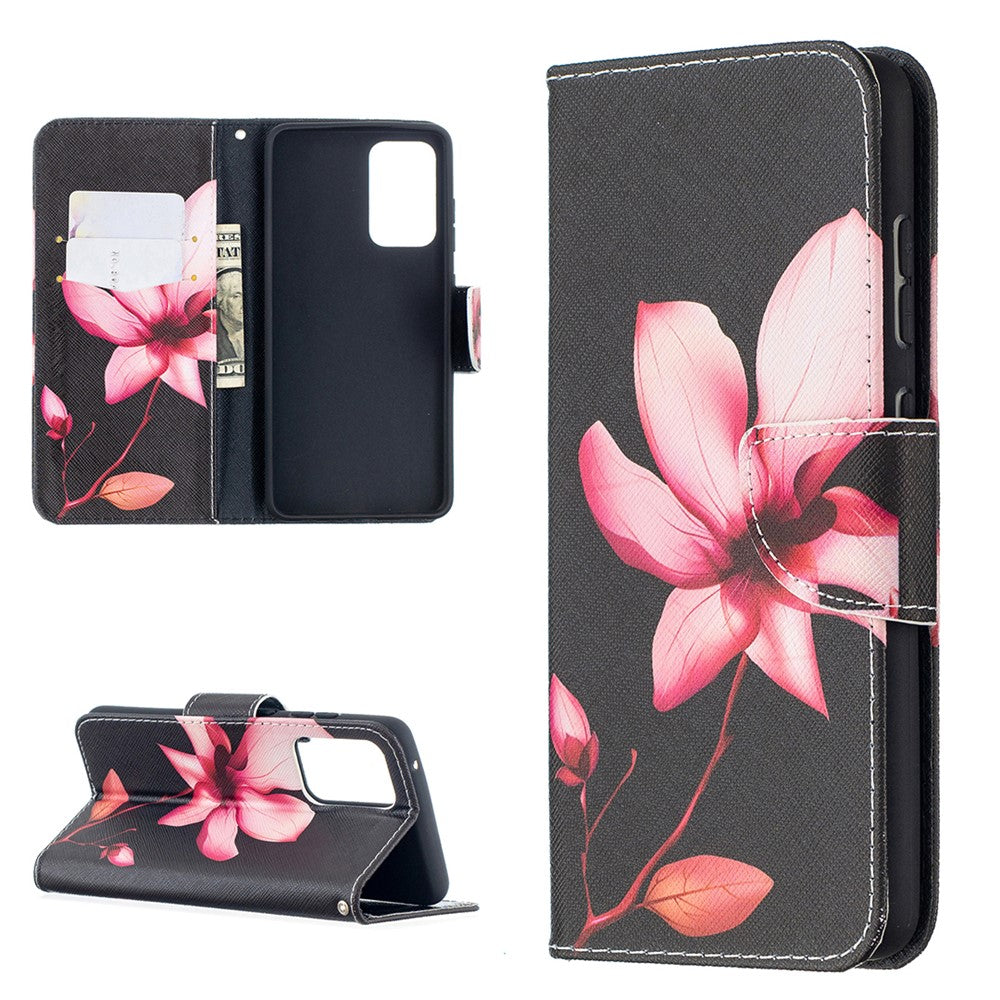 Wallet Stand Design Pattern Printing Folio Flip Leather Phone Shell for Samsung Galaxy A52 4G/5G / A52s 5G