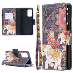 BF03 Zipper Wallet Design Pattern Printing Leather Phone Cover for Samsung Galaxy A52 4G / 5G / A52s 5G