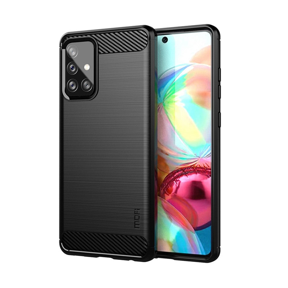MOFI Kolfiber Borstad TPU-skal för Samsung Galaxy A72 5G / A72 4G