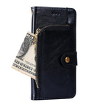 Leather Wallet Phone Stand Case for Samsung Galaxy A32 5G Zipper Pocket Design Cover