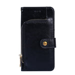 Leather Wallet Phone Stand Case for Samsung Galaxy A32 5G Zipper Pocket Design Cover