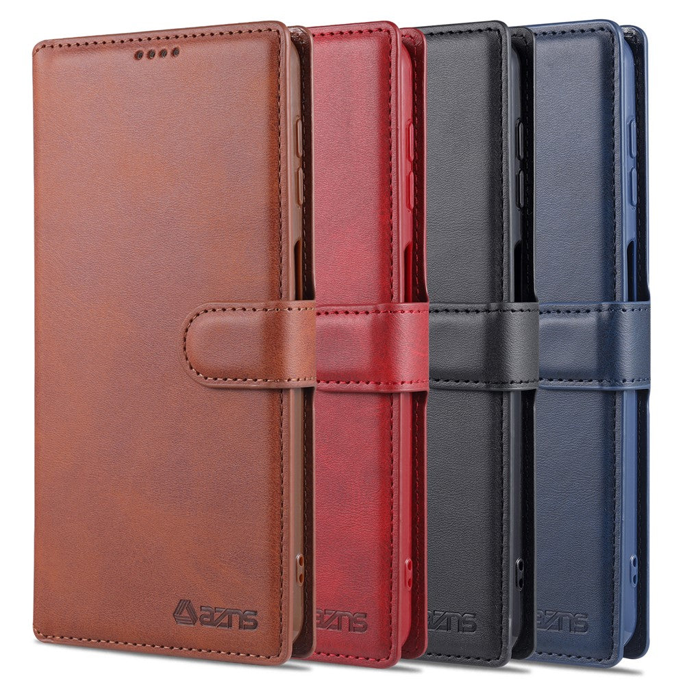 AZNS-lædercover til Samsung Galaxy A12, pungcover, mobilbeskyttelse