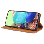 AZNS För Samsung Galaxy A12 Självabsorberande Läder Skal Stativ Plånboksfodral